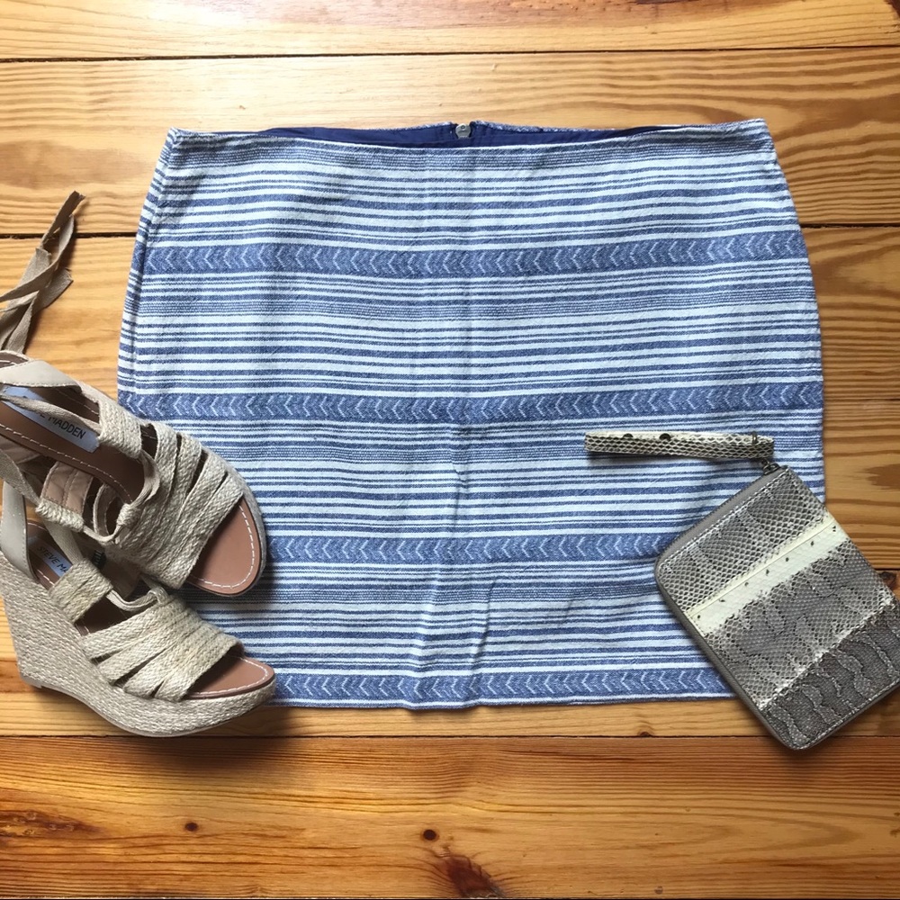 Gap Blue Striped Skirt, EUC, 10